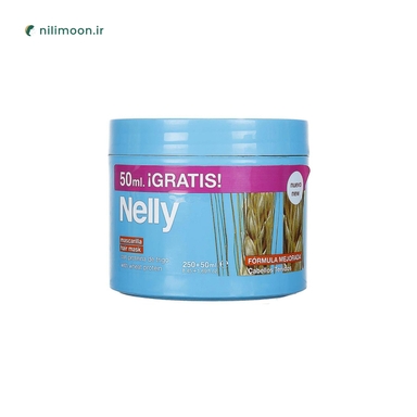 ماسک مو داخل حمام تقویت کننده موهای رنگ شده عصاره گندم نلی 300ml