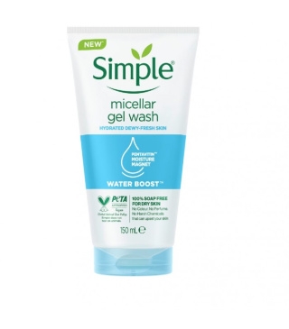 ژل شستشوی میسلار واتر سیمپل Simple مدل واتر بوست Water Boost حجم 150 میل